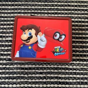 🌿Super Mario Odyssey Red Snap Close Tin Lunch Storage Box